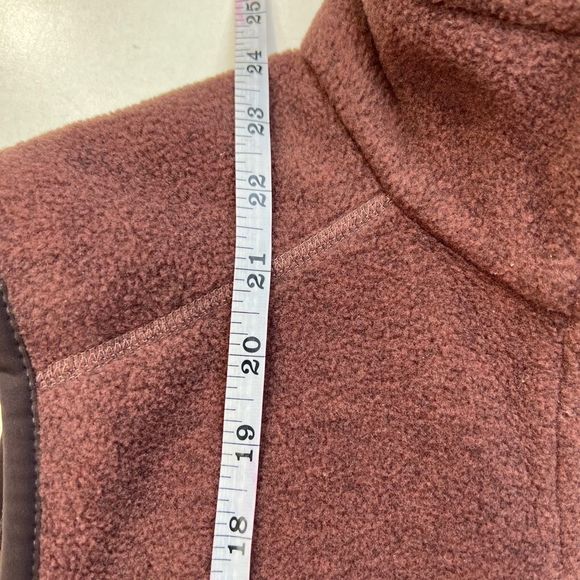 Ladies Patagonia Synchilla Brown Full Zip Sleeveless Fleece Vest Sweater Medium - Picture 3 of 8